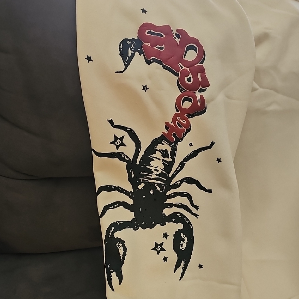 Spyder Beige Pants with Black and Red Scorpion Design